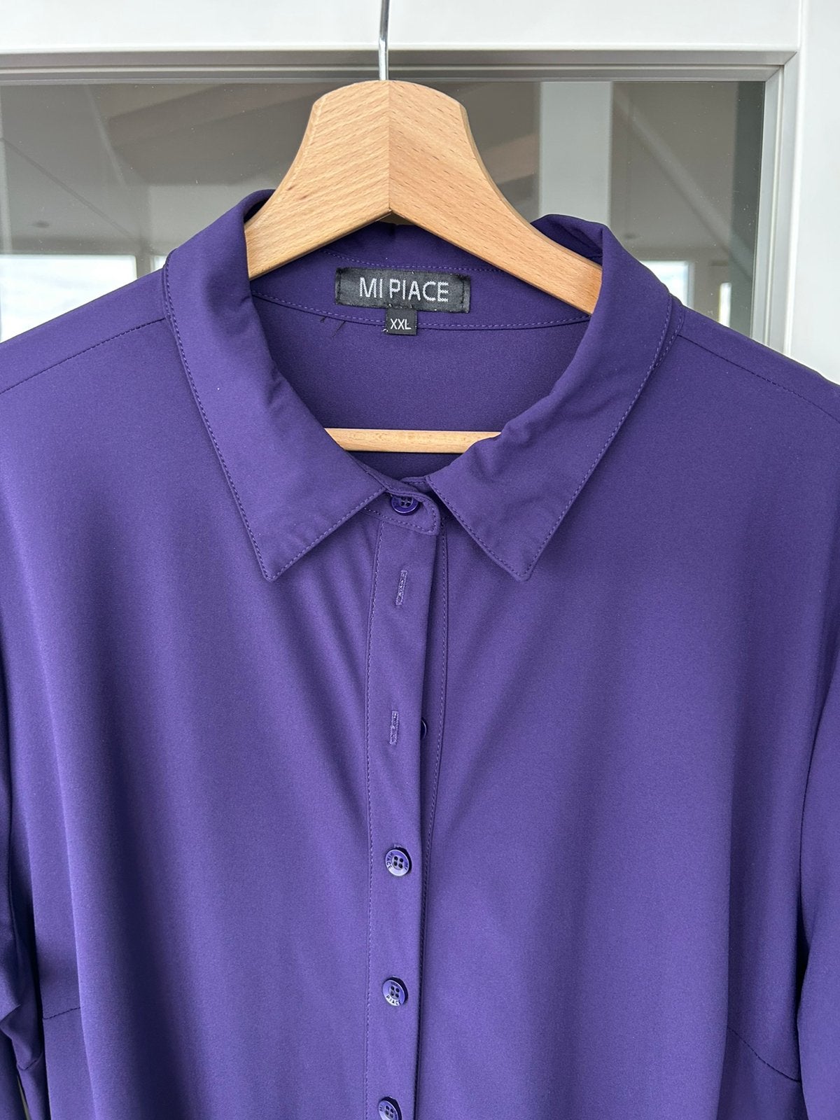 Mi Piace xxl, Kleding | Dames, Jurken, Verzenden, Paars, Maat 42/44 (L), Zo goed als nieuw