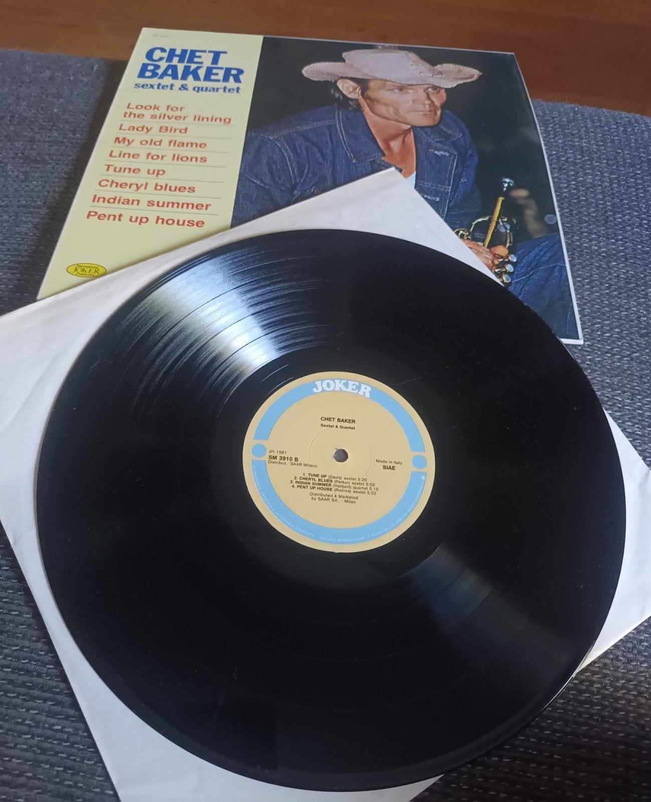 Chet Baker - Sextet & Quartet 1981/Italiaanse persing VG+, Ophalen of Verzenden