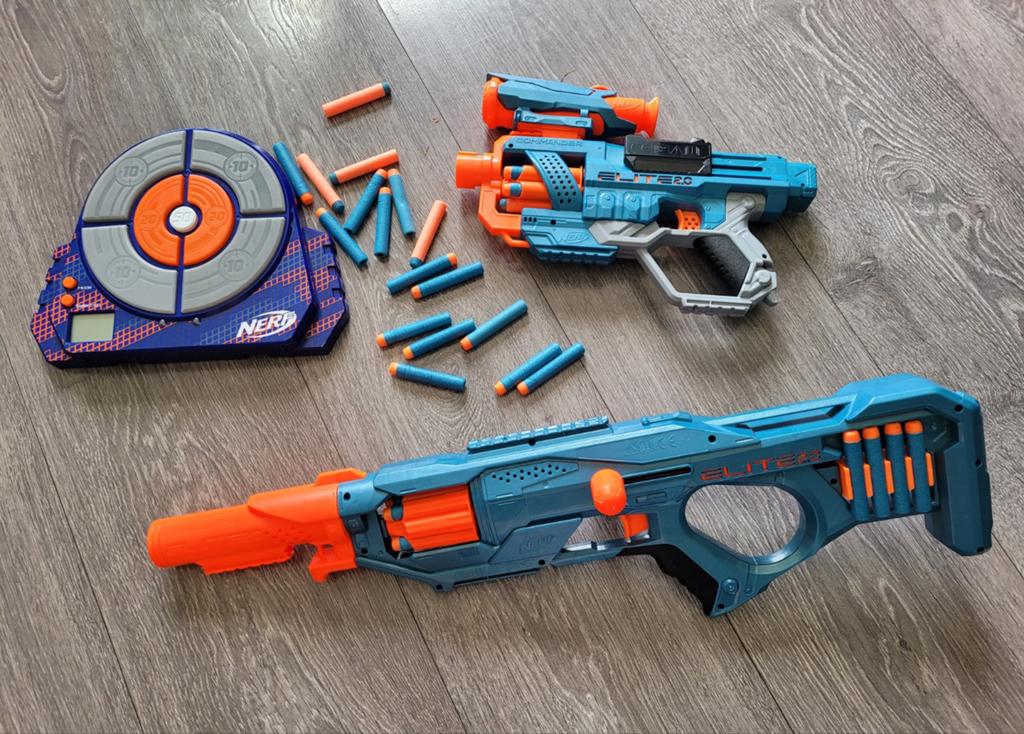 Nerf set met interactief schietschijf, Ophalen, Gebruikt