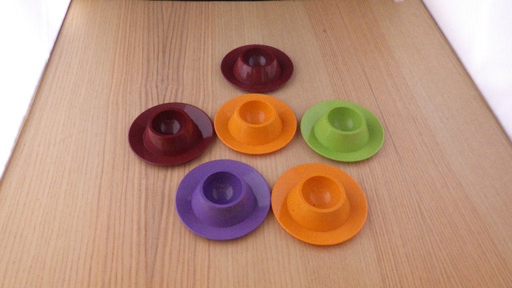 mooie eierdoppen in hippe kleuren, Verzamelen, Retro, Ophalen of Verzenden, Overige typen