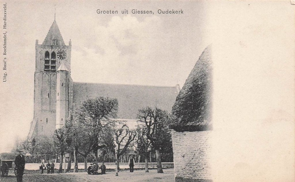703-137-035 Groeten uit Giessen Oudekerk, Verzamelen, Ansichtkaarten | Nederland, Verzenden, Voor 1920, Zuid-Holland