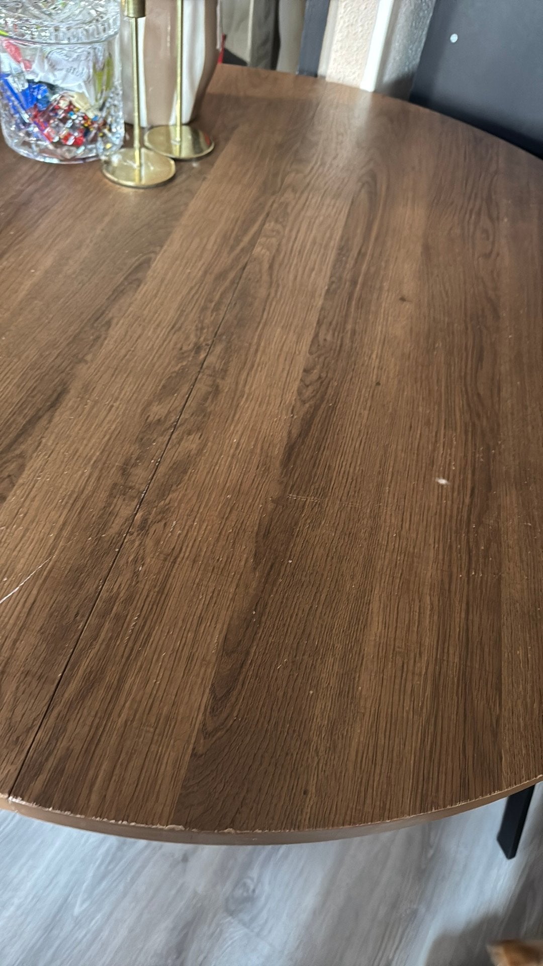 Eettafel rond 100 diameter, Ophalen, Zo goed als nieuw, Rond, 100 tot 150 cm