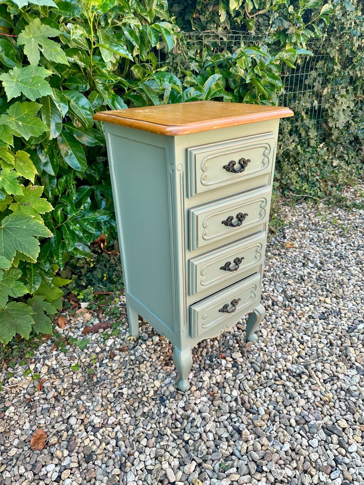 Vintage ladekastje met 5 laden - Groen/Hout, Minder dan 50 cm, Gebruikt, 5 laden of meer, *
