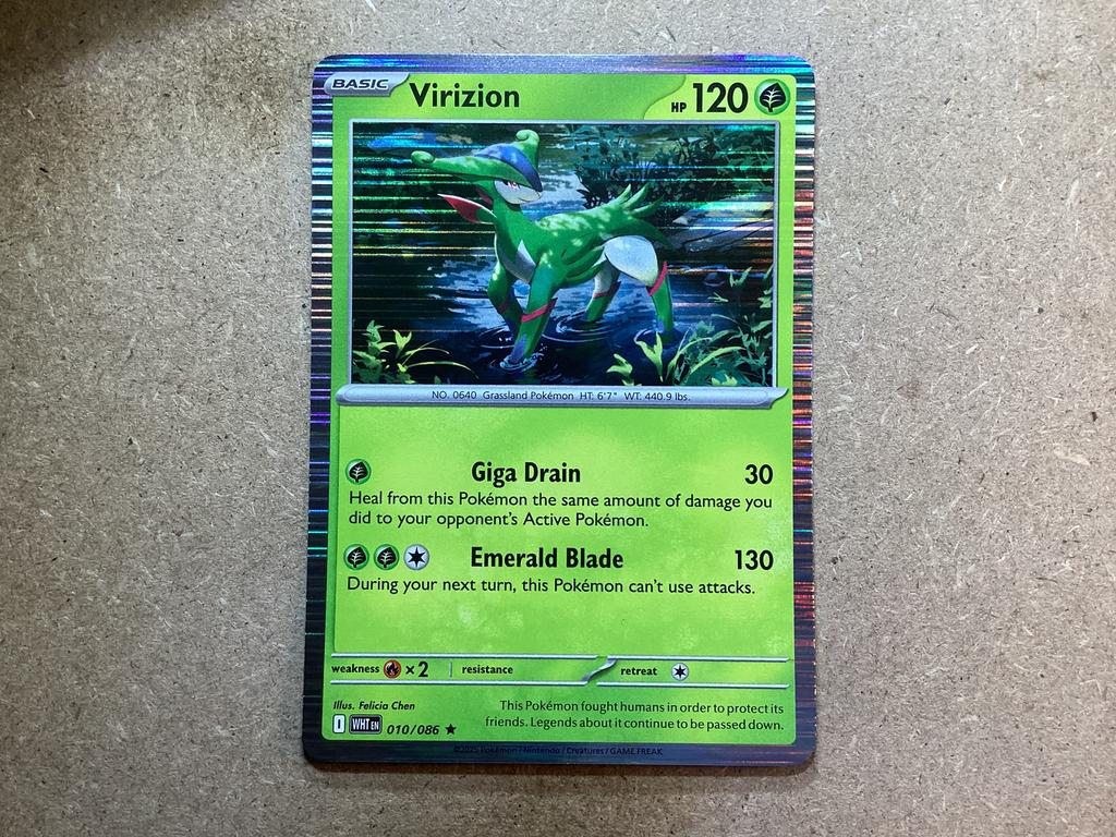 1x Virizion [WHT 010/086] (Near Mint, Holo), Ophalen of Verzenden, Zo goed als nieuw, Losse kaart, Foil