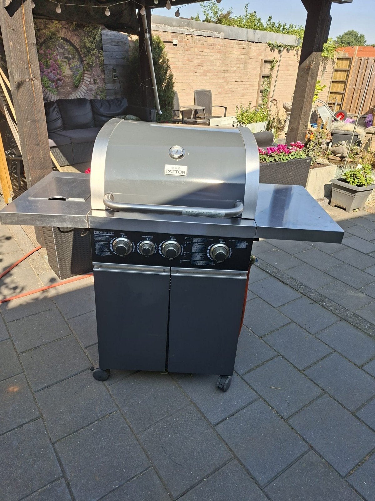 Patton gasbarbecue met zijbrander, Tuin en Terras, Ophalen, Gebruikt, Patton
