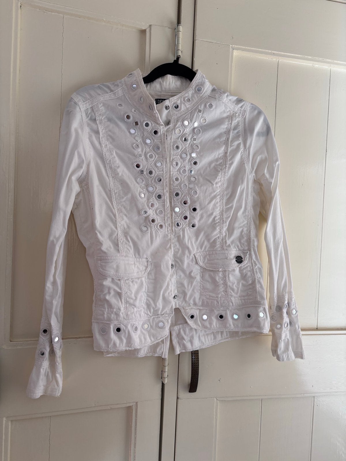 DIDI wit kort jasje met glitter maat M, Ophalen of Verzenden, Zo goed als nieuw, Maat 38/40 (M), Wit