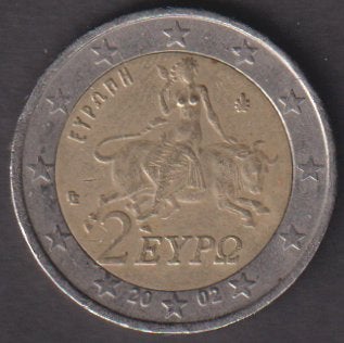 2 € munt Griekenland 2002. ADV. no.33 S., Verzenden, Griekenland, 2 euro, Losse munt