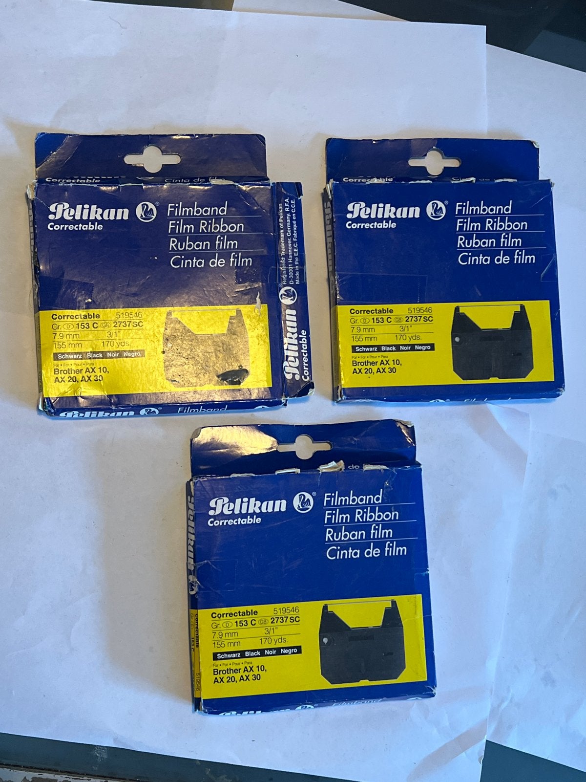 3x Pelikan Correctable Film Ribbons voor Brother AX, Diversen, Ophalen