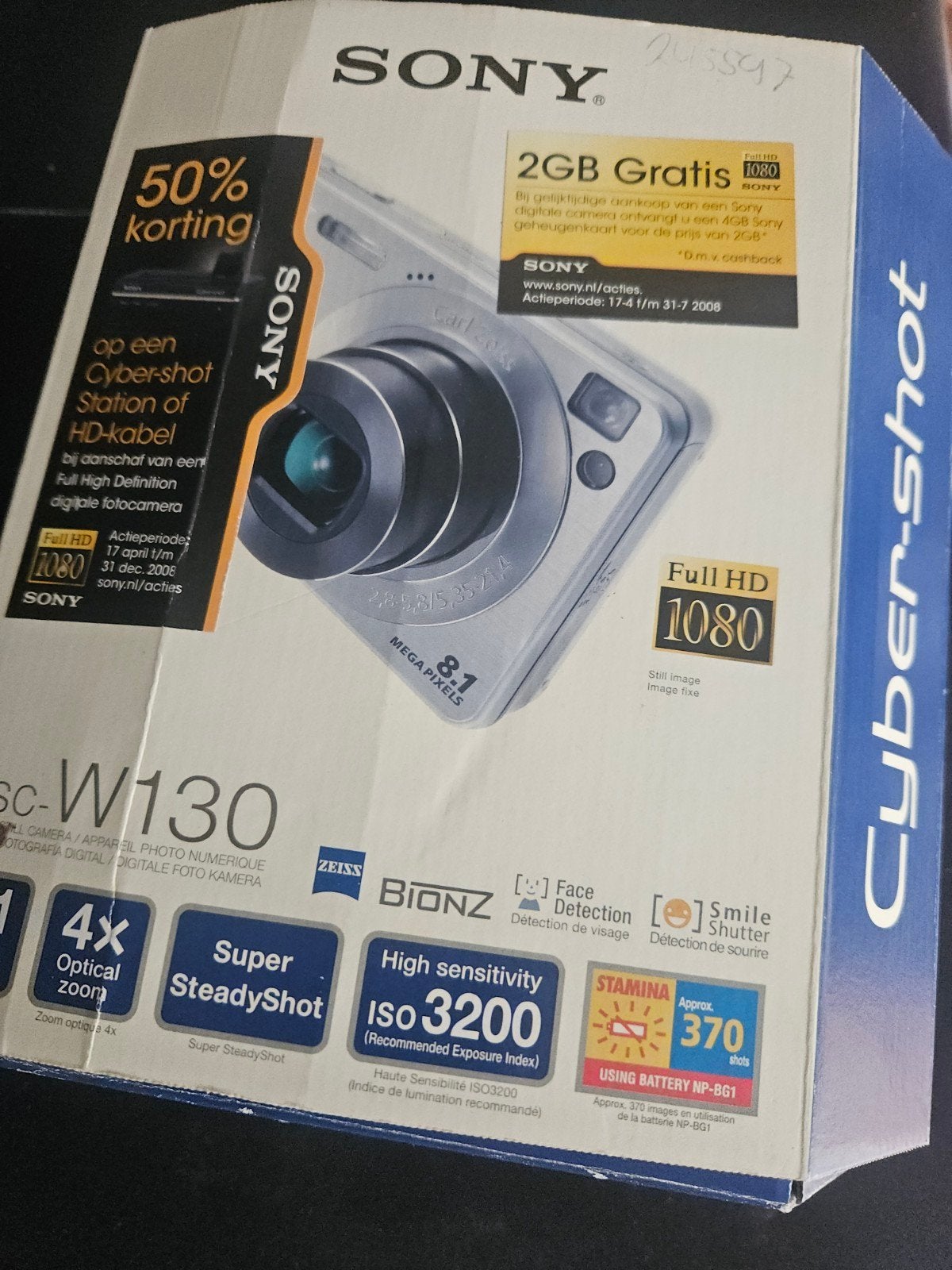 Sony Cyber-shot DSC-W130 Digitale Camera in nieuwe staat., Audio, Tv en Foto, Fotocamera's Digitaal, Beeldstabilisatie, Nieuw