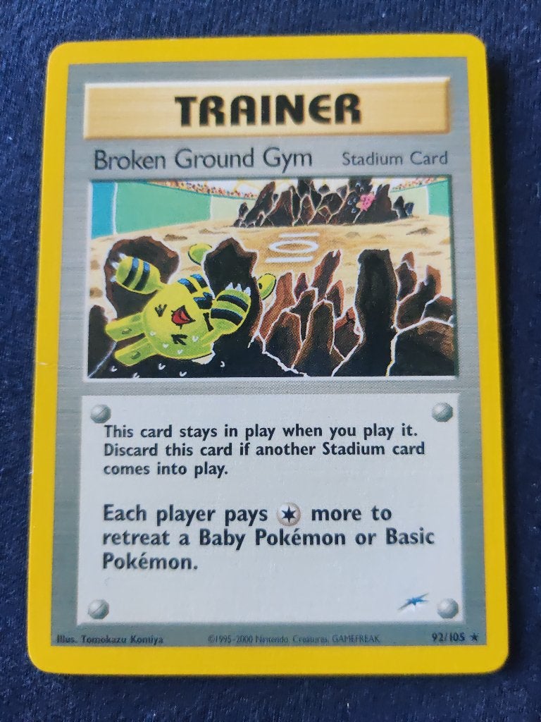 Broken Ground Gym (Stadium Card) - Neo Destiny 92/05 - Mint, Ophalen of Verzenden, Zo goed als nieuw, Losse kaart
