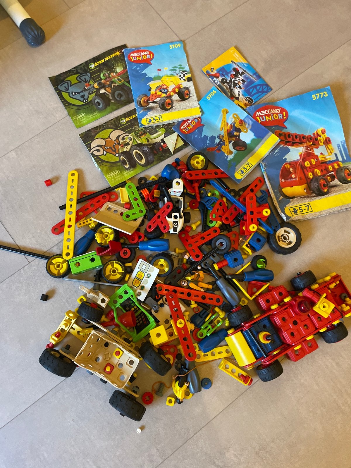 Meccano Junior Bouwset met instructieboekjes, Ophalen of Verzenden, Gebruikt, Overige merken