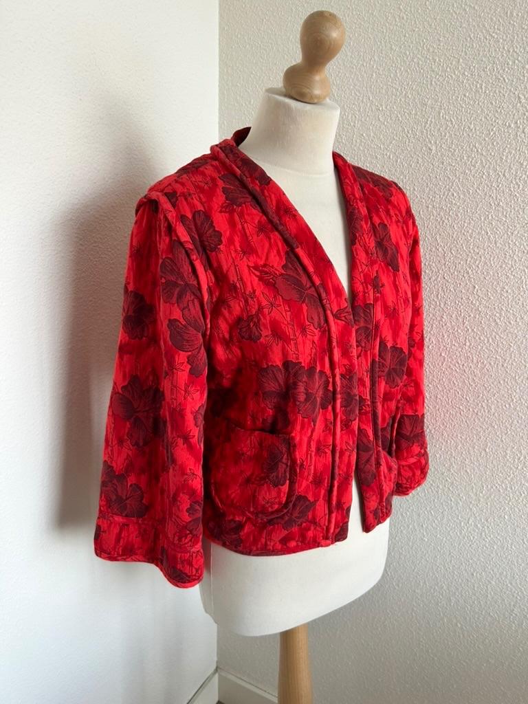 King Louie maat 42 Kimono jacket quilted rood 3165, Maat 42/44 (L), Ophalen of Verzenden, Zo goed als nieuw, King Louie
