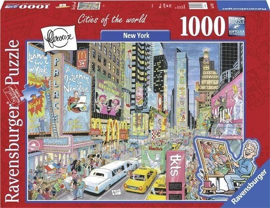 Ravensburger: Fleroux: New York 1000 stukjes, Ophalen of Verzenden, 500 t/m 1500 stukjes, Nieuw, Legpuzzel