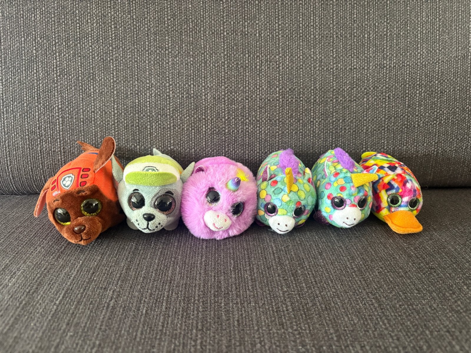 Ty Beanie Teeny Tys Knuffels - Set van 6, Ophalen, Oranje, Gebruikt, Hond