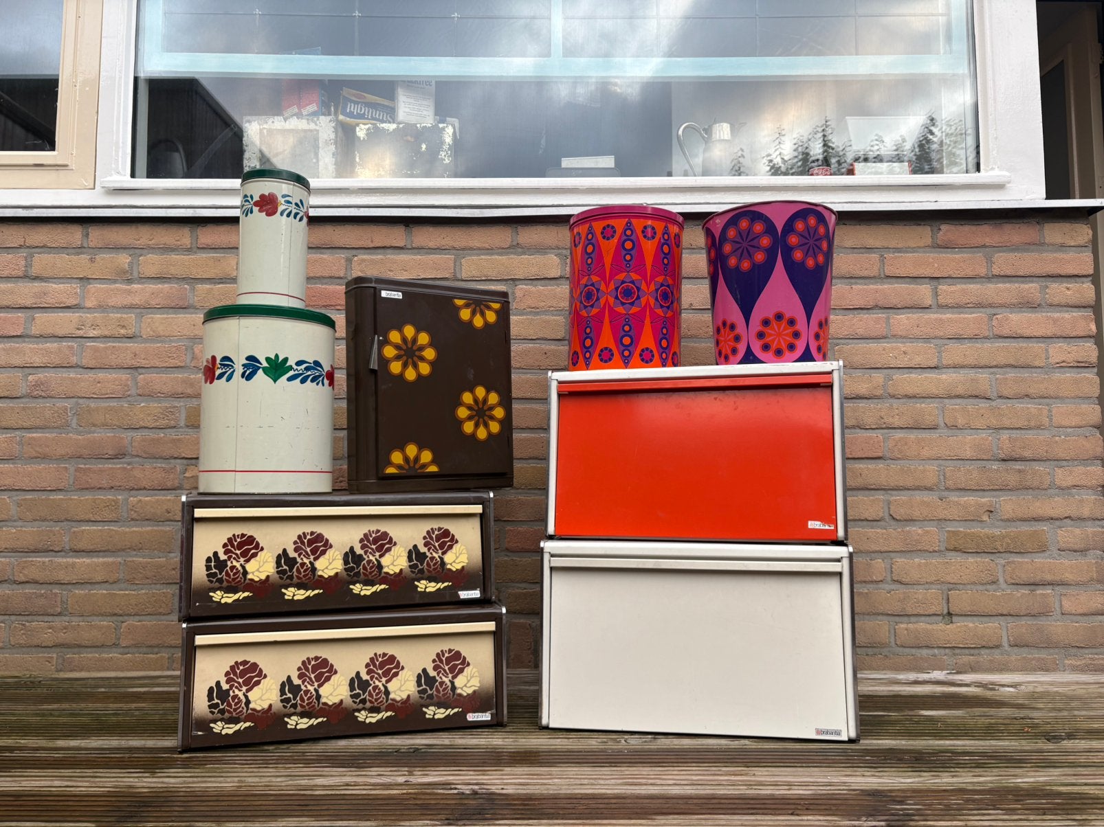 . Divers vintage blikwerk: Brabantia, Tomado en Boerenbont, Ophalen of Verzenden, Gebruikt