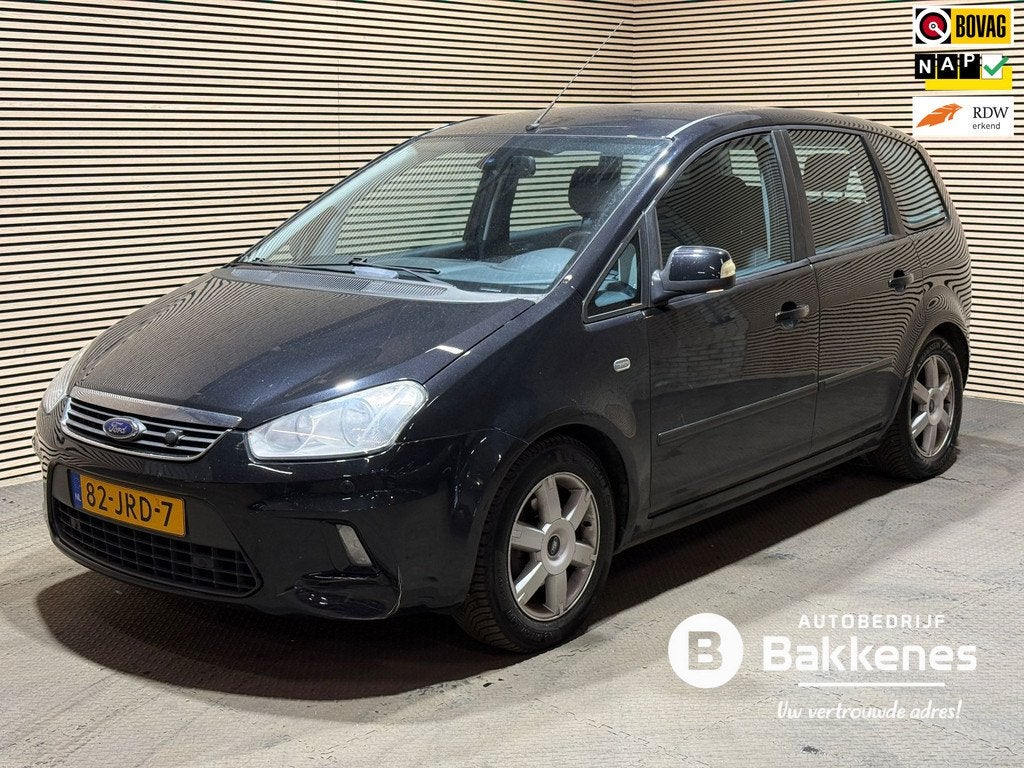 Ford C-Max 1.8-16V Titanium | Airco | Cruise | Trekhaak, Auto's, Ford, Gebruikt, 4 cilinders, Overige brandstoffen, Zwart