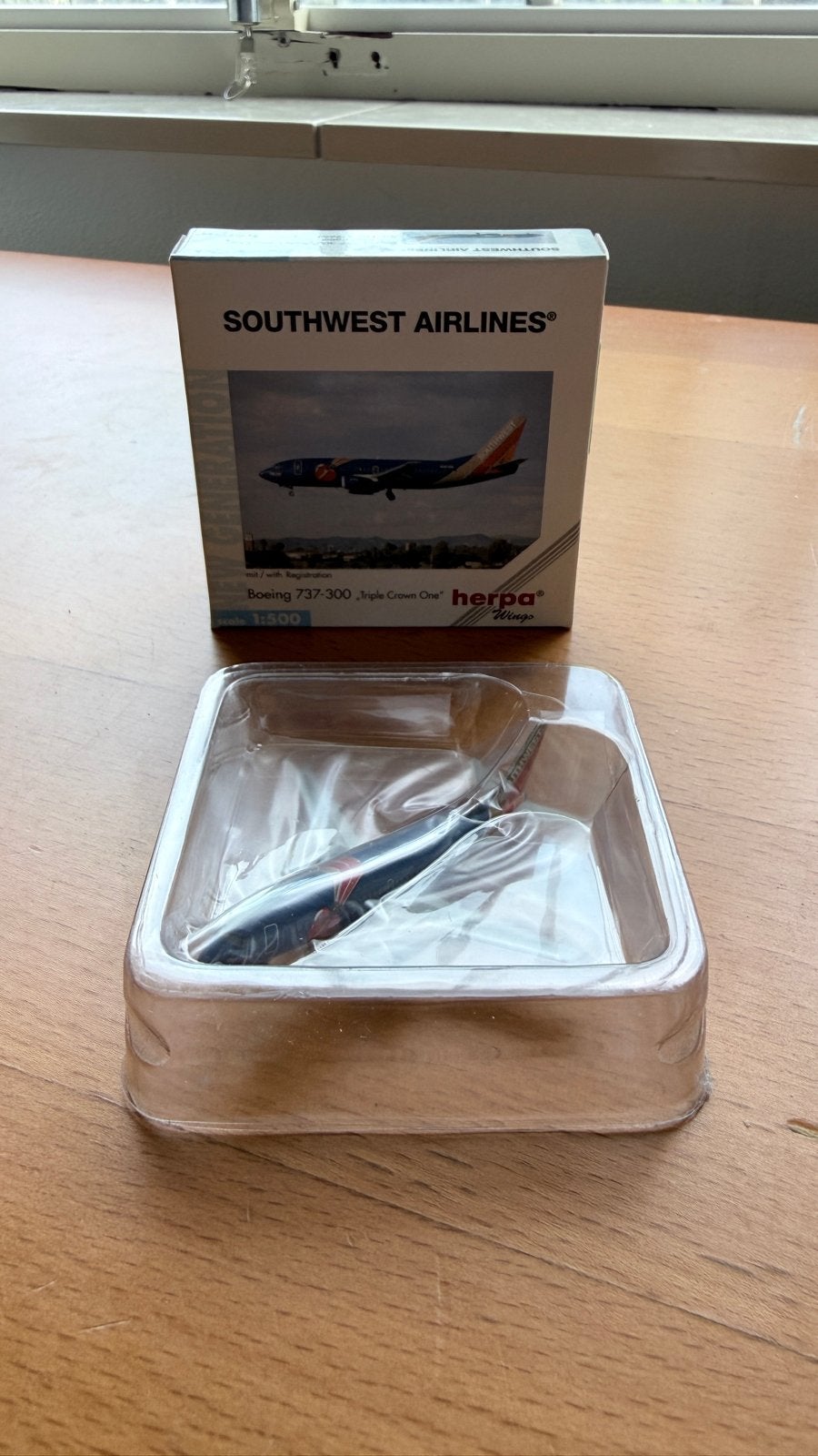 Southwest Airlines Boeing 737-300 Herpa Wings Schaal 1:500, Overige merken, 1:200 of kleiner, Ophalen of Verzenden, Zo goed als nieuw