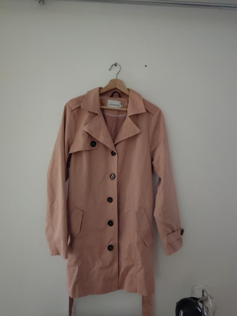 Roze trenchcoat van Junarose, Junarose, Maat 42/44 (L), Ophalen of Verzenden, Zo goed als nieuw