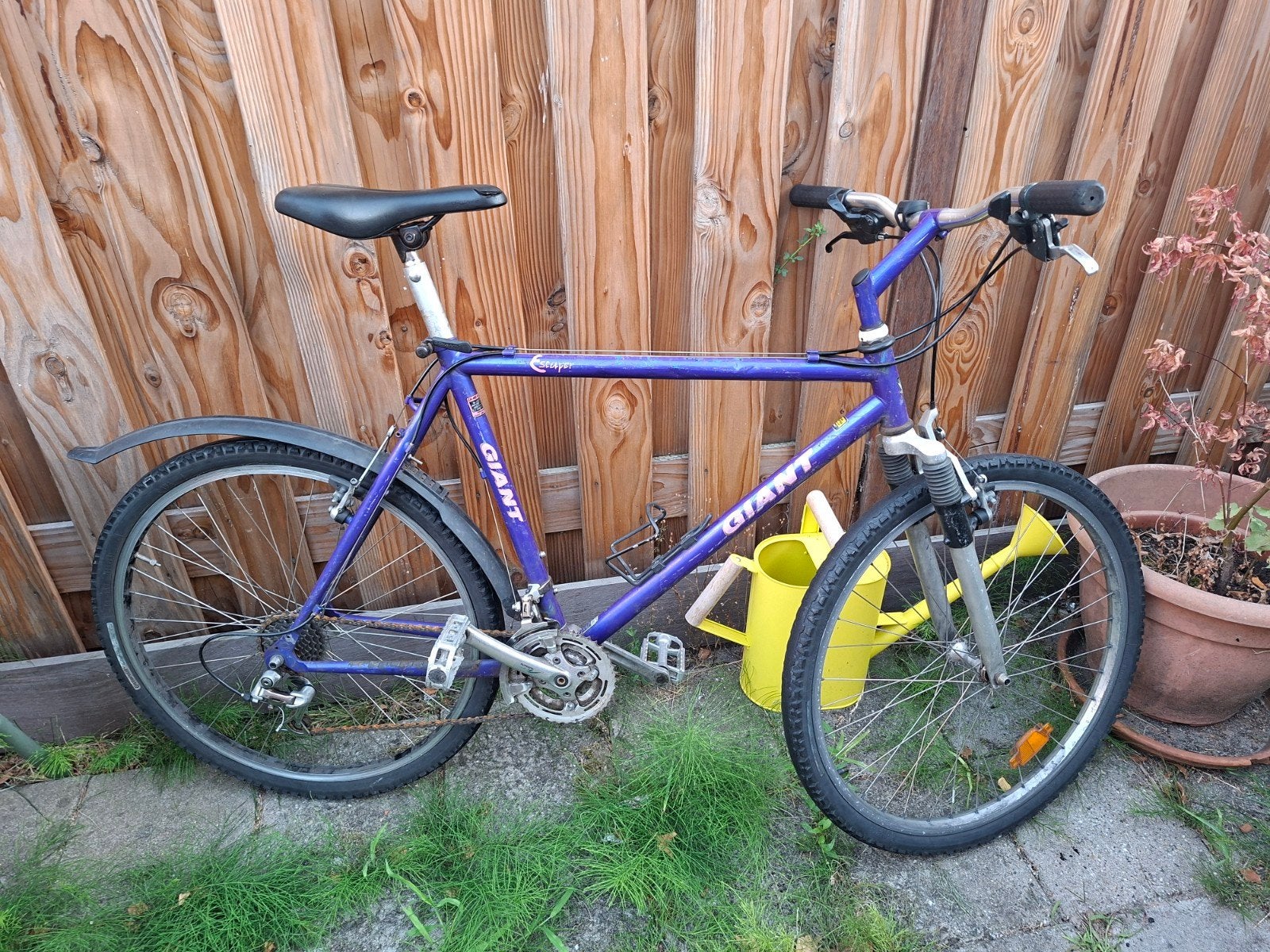 Giant Mountainbike - Vintage MTB - Paars Vintage 52 framemaa, Fietsen en Brommers, Ophalen, Gebruikt, Hardtail, Giant
