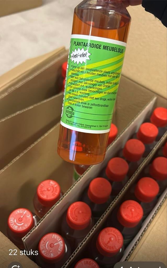 22x Plantaardige Meubelolie Anti-vlek - Oranje, Ophalen of Verzenden, Nieuw