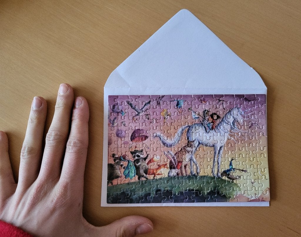 Micro mini (verzend)cadeau legpuzzel, ansicht/foto-formaat, Hobby en Vrije tijd, Denksport en Puzzels, Ophalen, Minder dan 500 stukjes