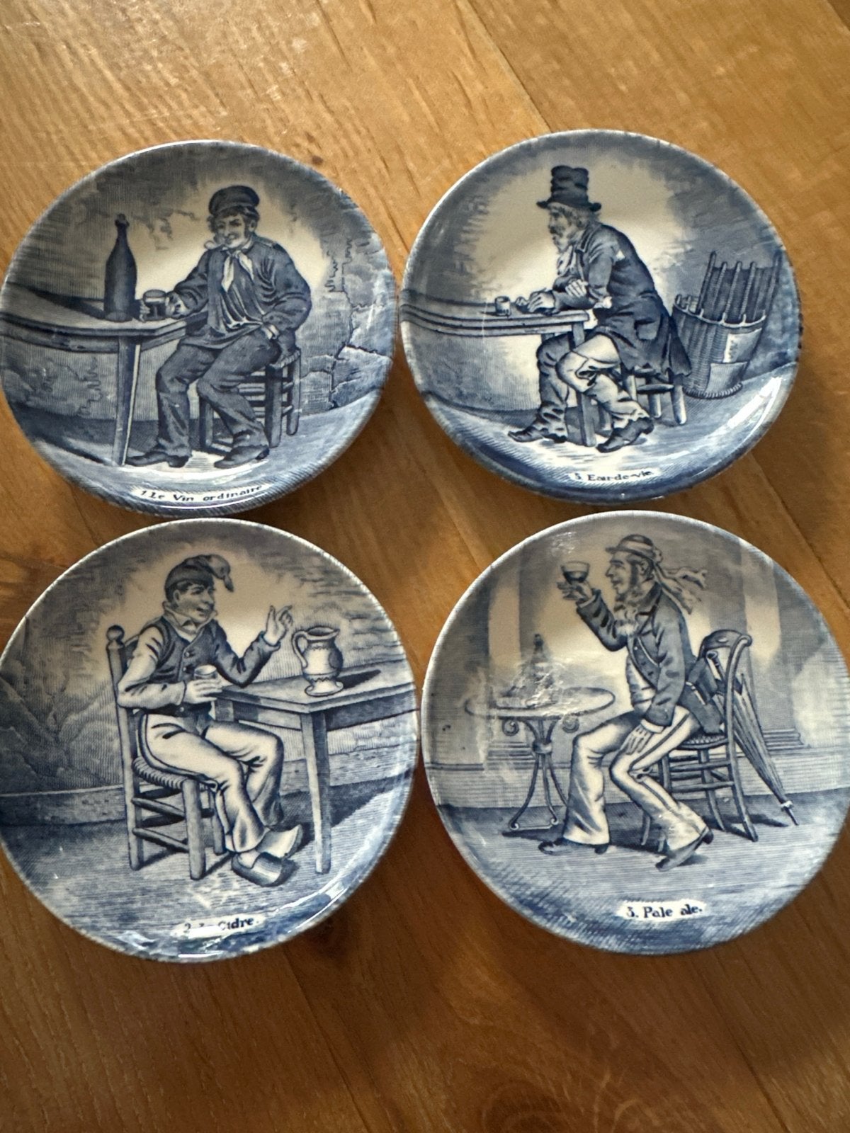Set 4 minibordjes Delfs blauw BOCH Belgium voor royal Sphinx, Ophalen of Verzenden