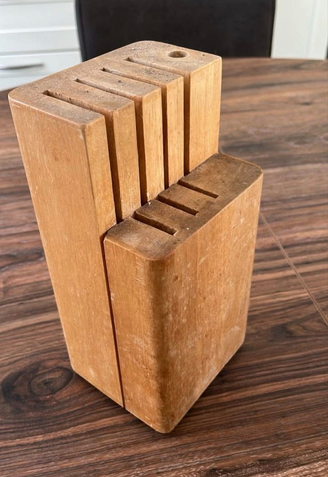 Messenblok, Ophalen of Verzenden, Gebruikt, Hout