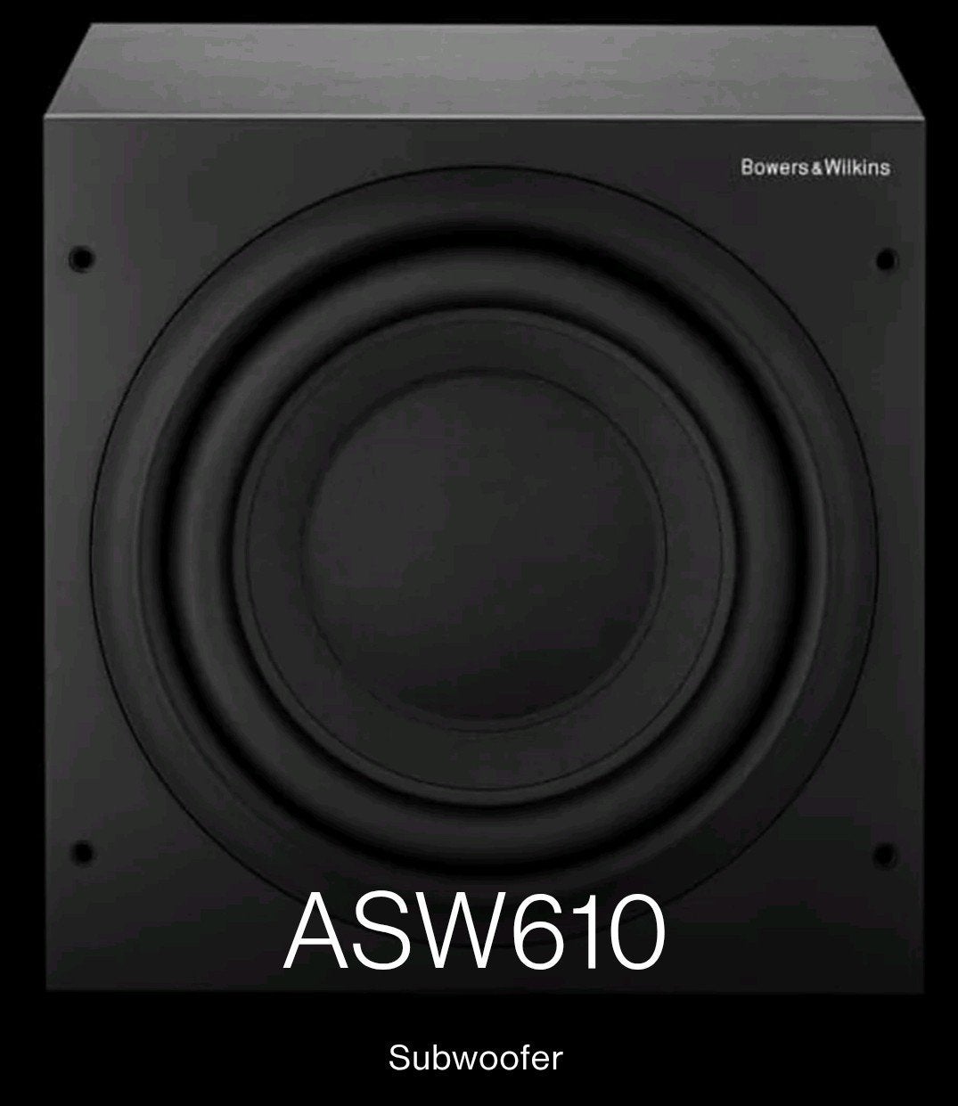 B&W ASW610 kwaliteitsubw 200watt 25 cm lange slag,garantie, Audio, Tv en Foto, Luidsprekers, 150 watt of meer, Gebruikt, Subwoofer