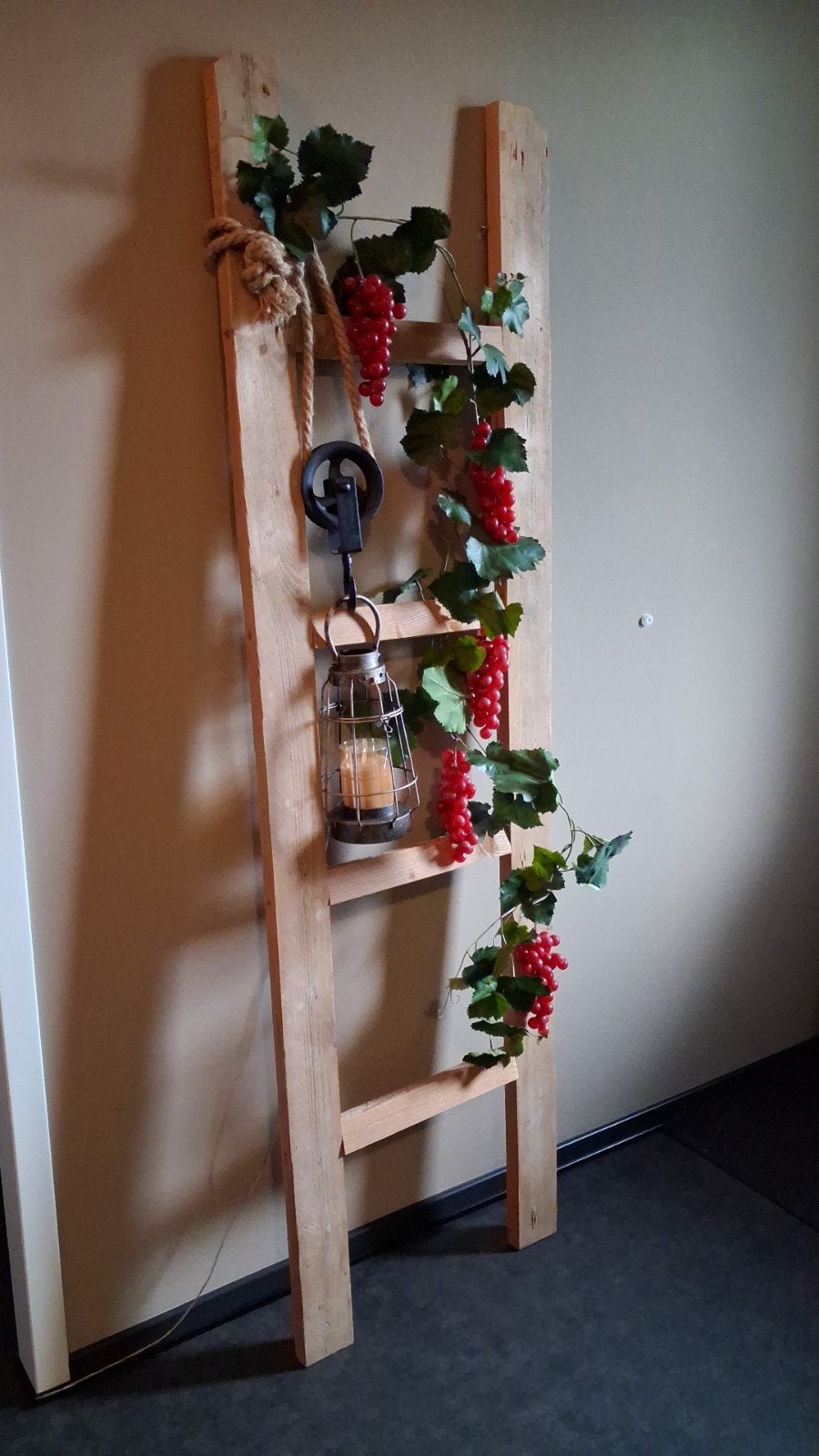 Decoratieve houten ladder - 182x53 cm, Ophalen, Gebruikt, Hout, Landelijk