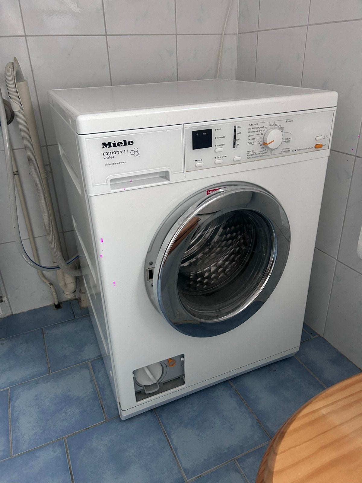 Miele W3164 Edition 111 Wasmachine, Ophalen, Zo goed als nieuw, Voorlader, Wolwasprogramma