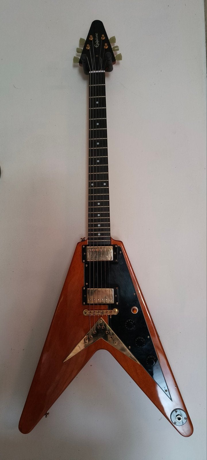 Te koop : Epiphone Korina Flying V, Ophalen, Zo goed als nieuw, Solid body, Epiphone