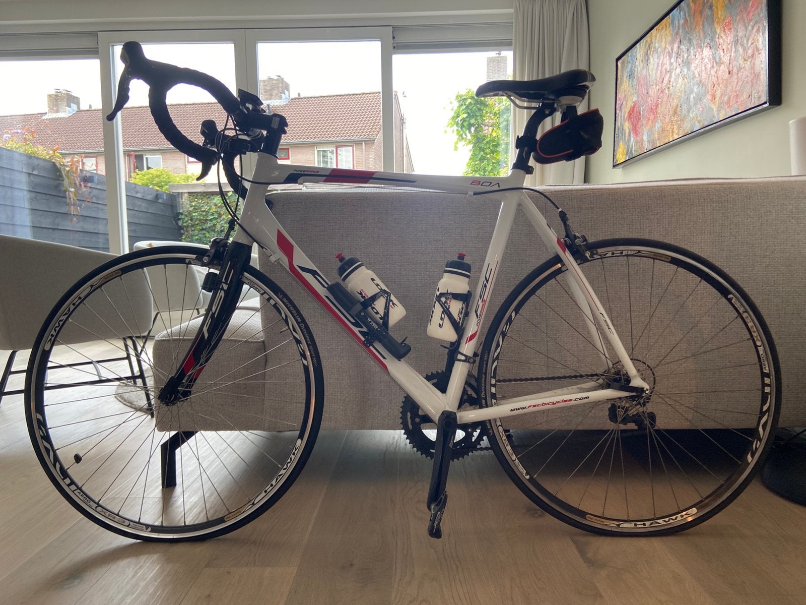 FSC racefiets (framehoogte 60 cm.), Fietsen en Brommers, Fietsen | Racefietsen, 28 inch, Gebruikt, Velgrem, Aluminium