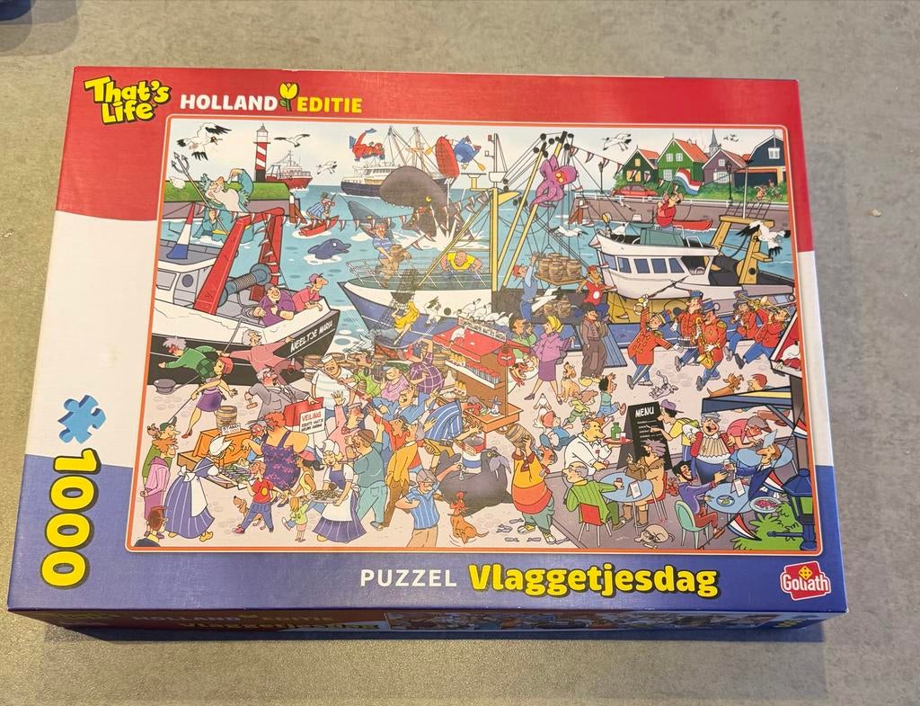 That's Life Holland Editie Vlaggetjesdag Puzzel 1000 stukjes, Ophalen, 500 t/m 1500 stukjes, Gebruikt, Legpuzzel