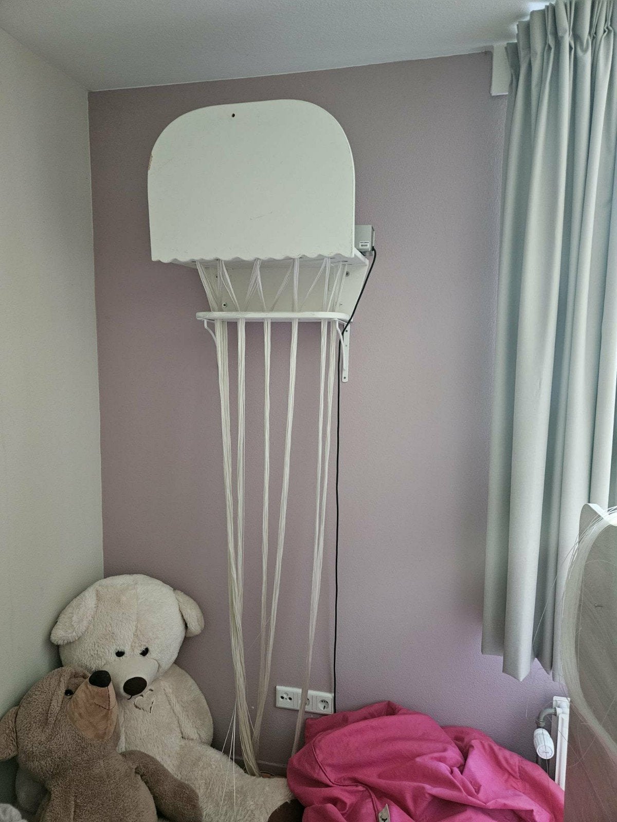 lamp met gekleurde fiberslangetjes de slangetjes verkleuren, Kinderen en Baby's, Ophalen, Gebruikt, Jongetje of Meisje