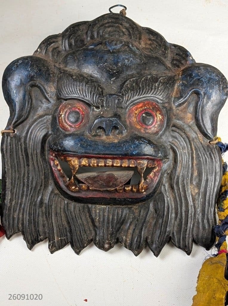 leeuwenmasker, Overige herkomsten, Ophalen, Masker, Metaal