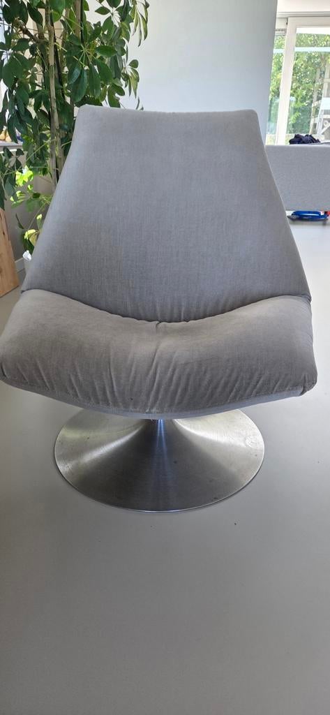 2x Kartell fauteuil - Grijs - Draaibaar, Huis en Inrichting, Stoelen, Ophalen, Gebruikt, Twee, Stof
