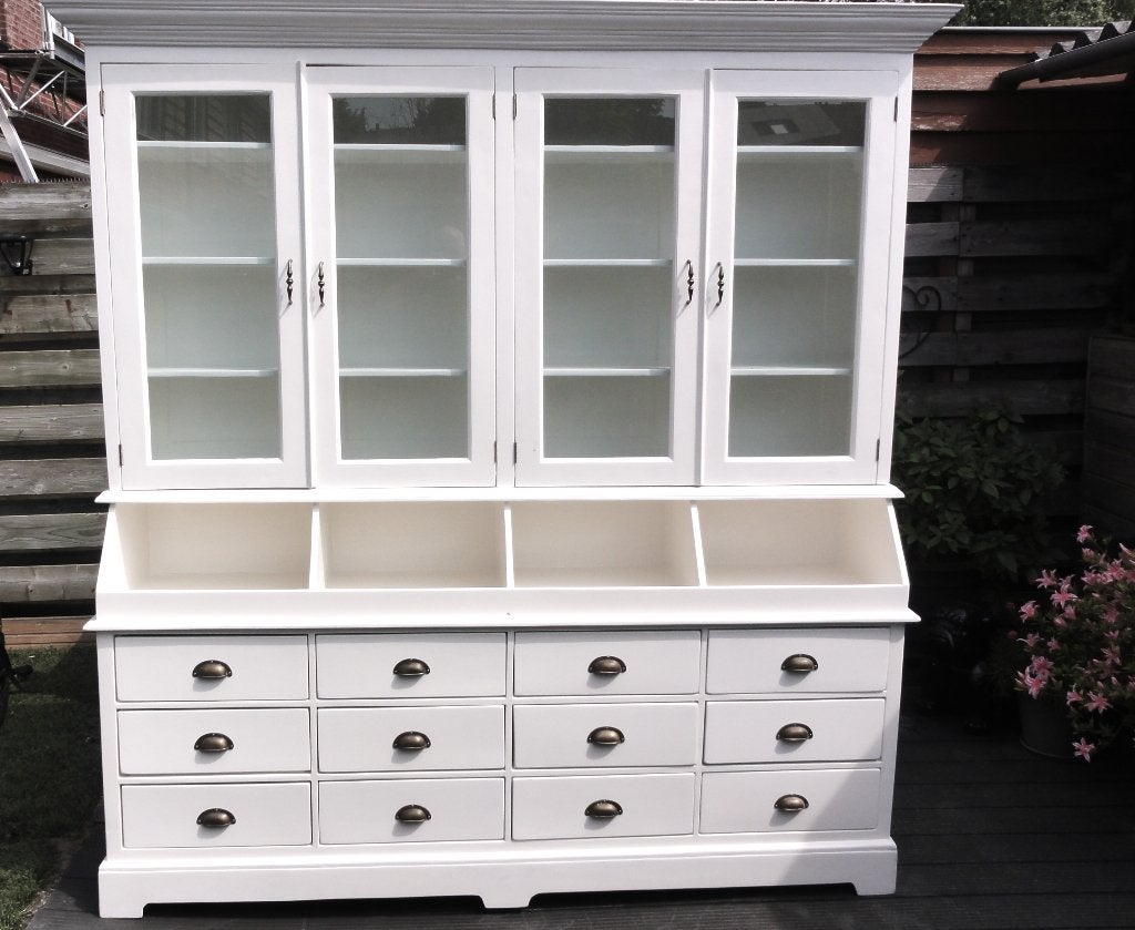 buffetkast in de kleur landelijk wit, Ophalen, Gebruikt, 25 tot 50 cm, 200 cm of meer