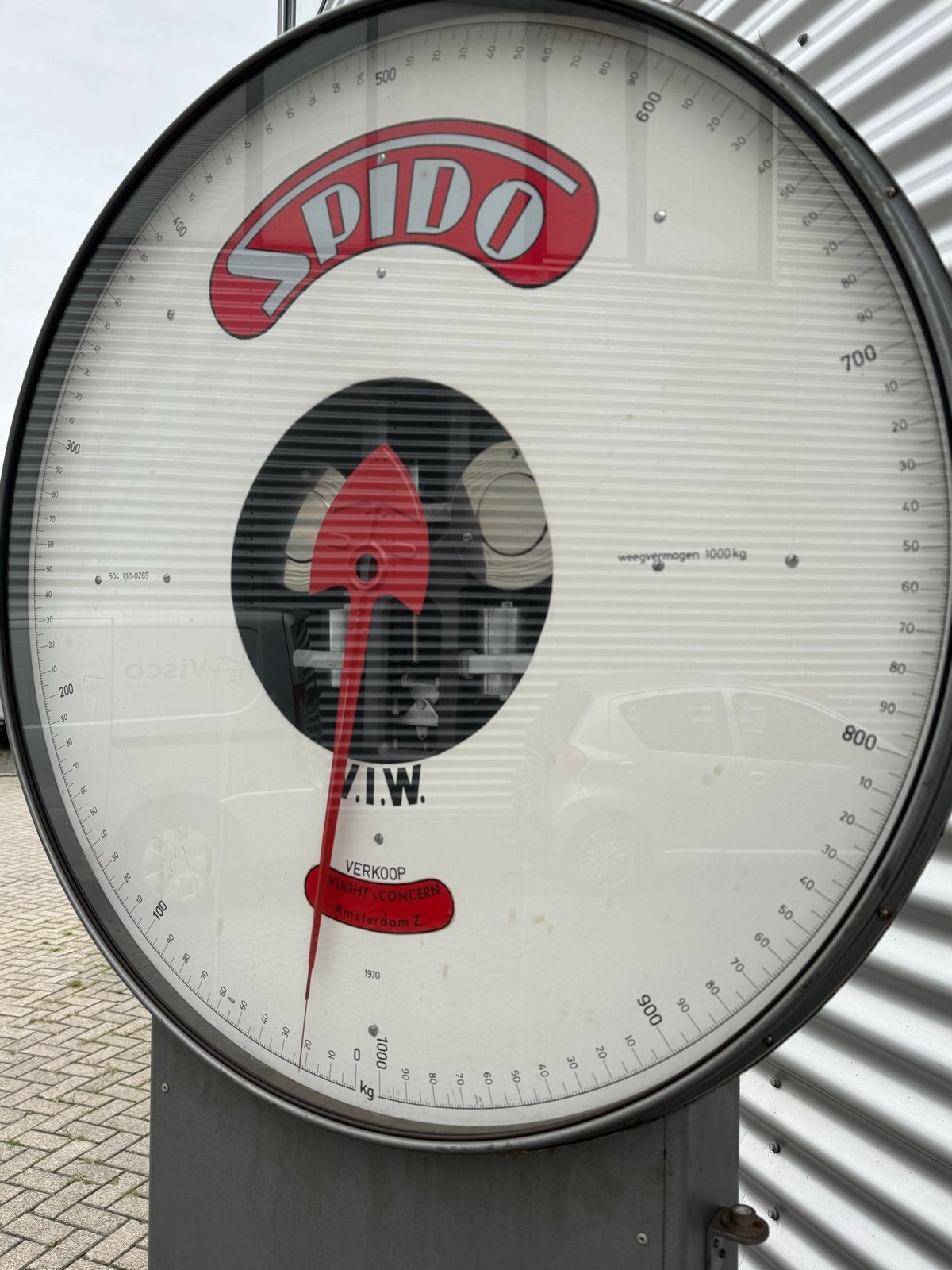 Vintage Spido Weegschaal 1000kg - Industriële Look, Ophalen, Spido, Gebruikt, Overige typen