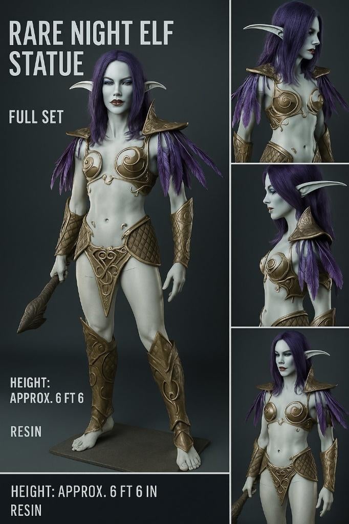 Statue, Night Elf – Warcraft Universe – Life-Size (1:1), 1 speler, Ophalen of Verzenden, Zo goed als nieuw, Strategie en Constructie