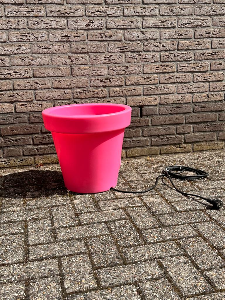 Roze bloempot met verlichting Bloom Nieuw, Ophalen of Verzenden, Nieuw, Kunststof