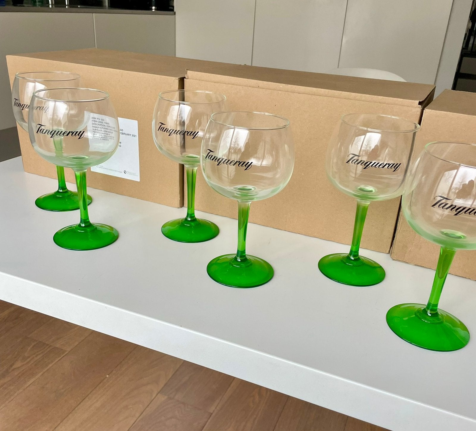 Tanqueray ballon ginglazen 3 dozen  nieuw 18 stuks, Ophalen, Nieuw, Overige typen