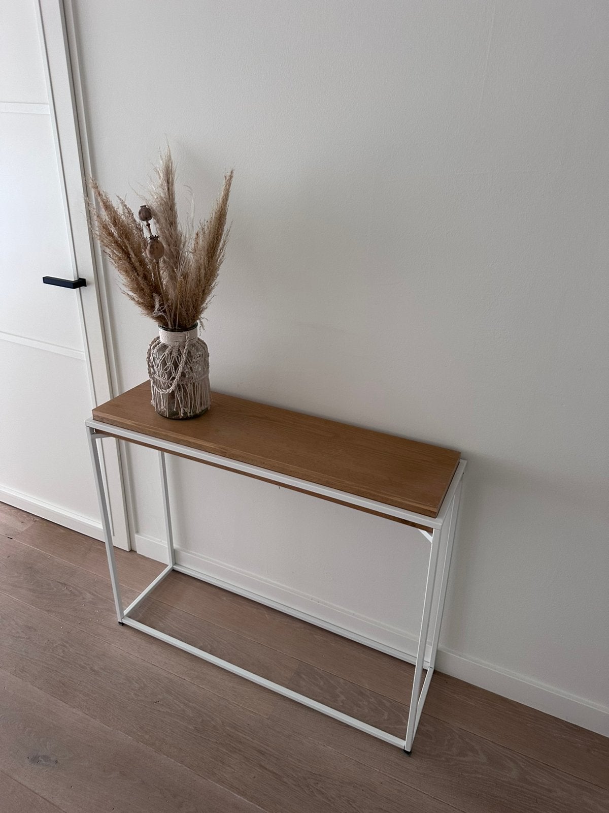 Toffe industriele sidetabel / wandtafel, Ophalen, 100 tot 150 cm, Zo goed als nieuw, Overige houtsoorten