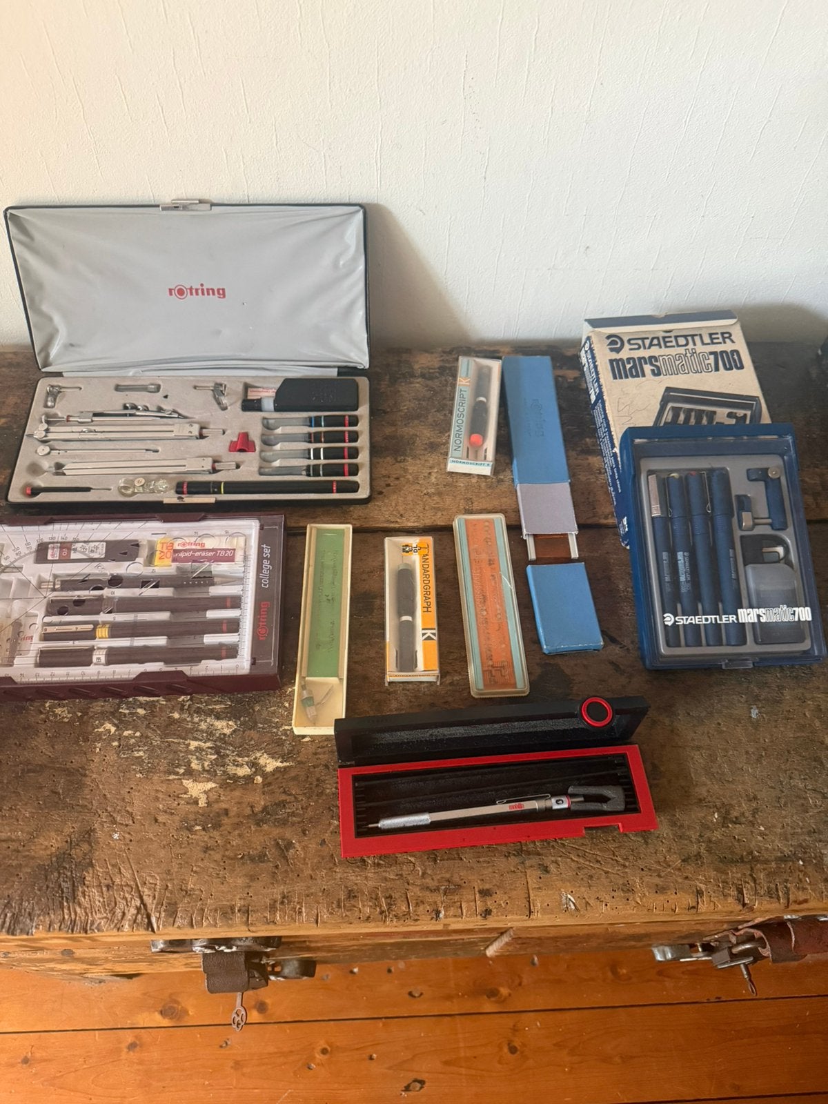 Collectie technische tekenen pennen etc rotring /staedtler, Ophalen of Verzenden, Zo goed als nieuw