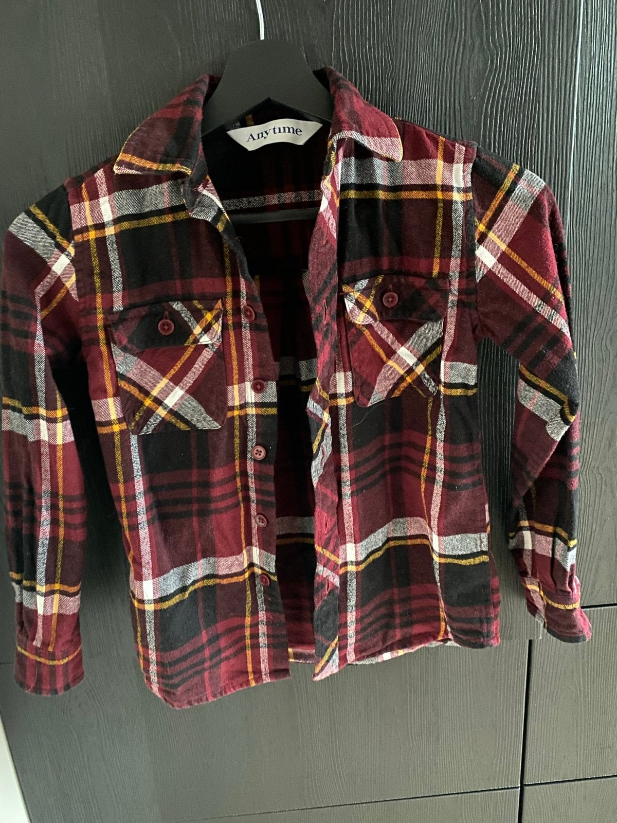 Geruit overhemd Anytime maat 134, Ophalen of Verzenden, Zo goed als nieuw, Jongen, Overhemd of Blouse