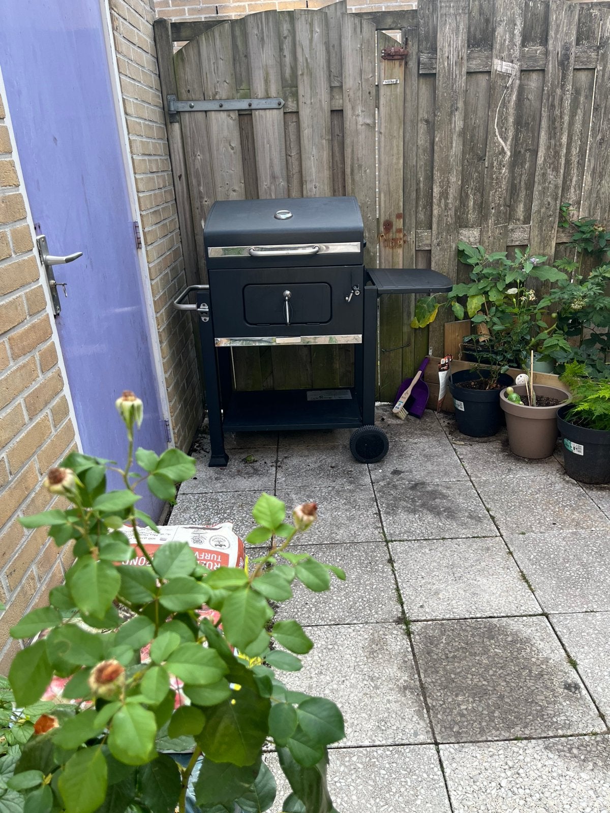 Houtskool Barbecue zwart, Tuin en Terras, Houtskoolbarbecues, Ophalen, Gebruikt