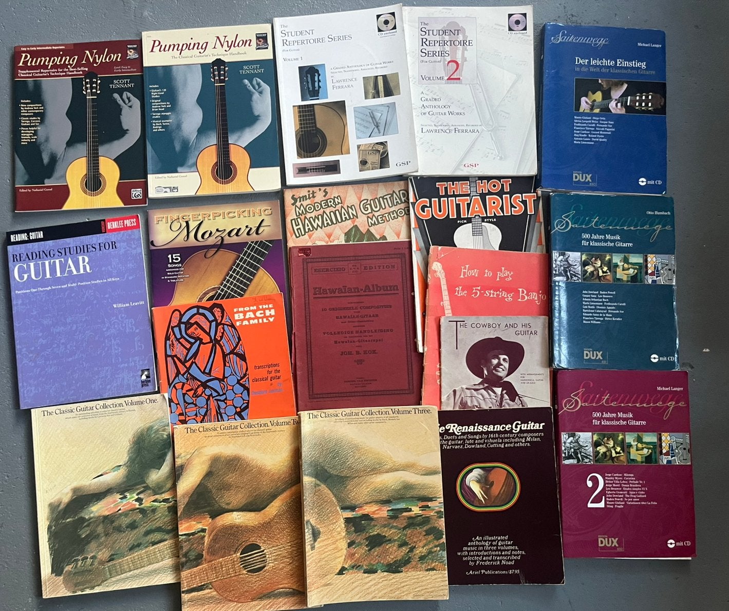 Verzameling bladmuziek klassiek gitaar studie, Ophalen, Les of Cursus, Gitaar