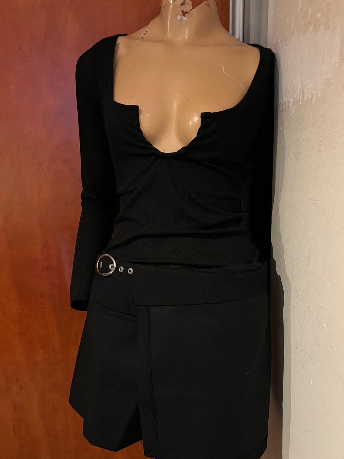 Bershka set: Broekrok en Body L zgan, R, Zwart, Maat 42/44 (L), T