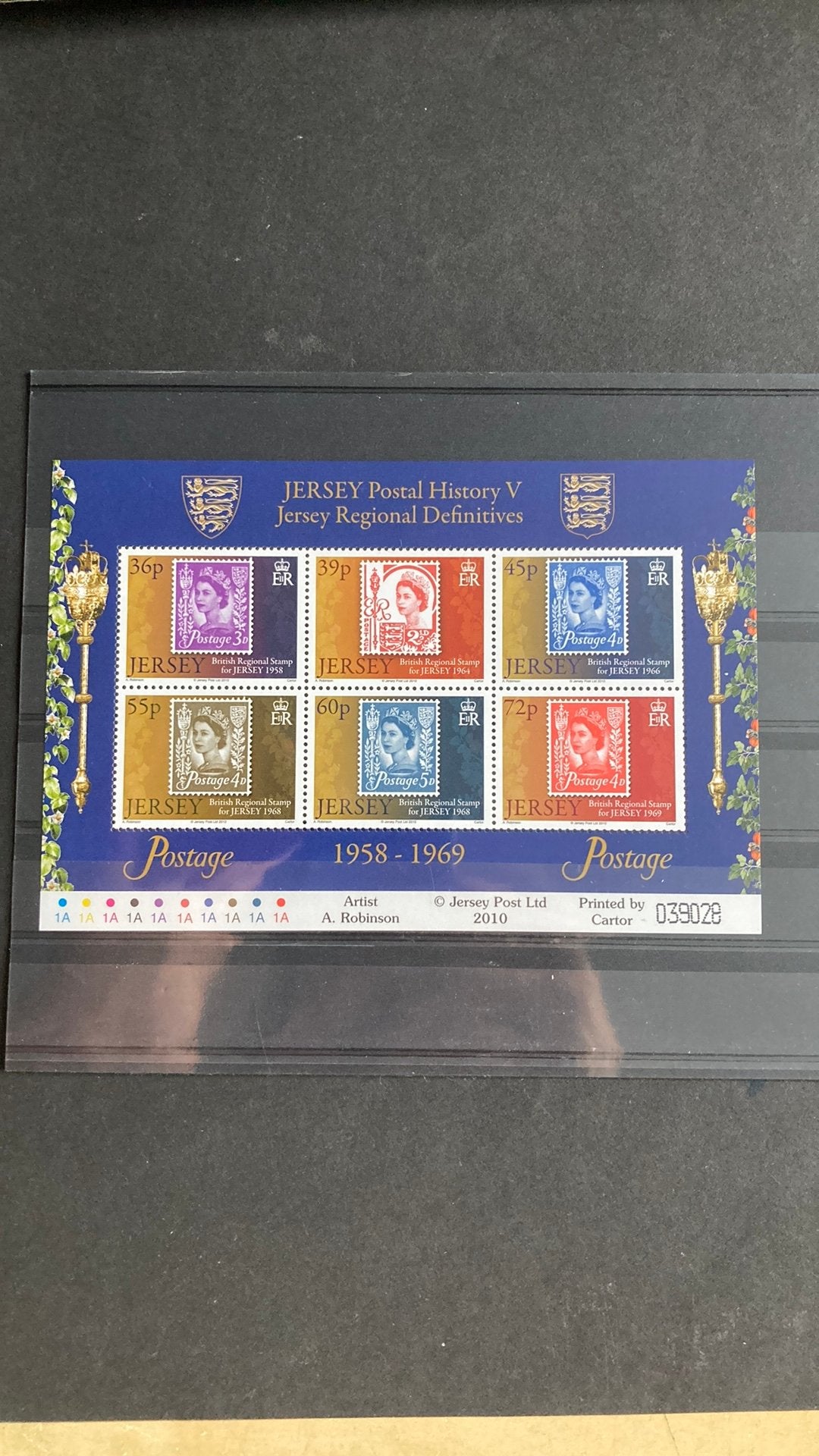 Jersey blok 86 zegel op zegel post fris/1657 A, Ophalen of Verzenden