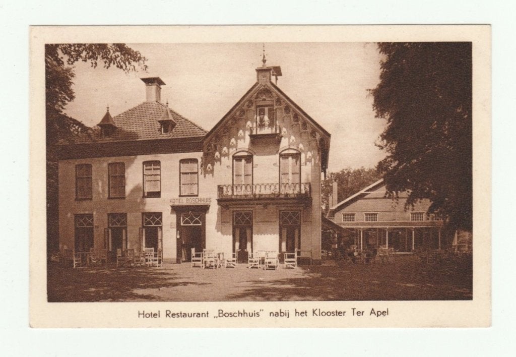Ter Apel - Hotel Restaurant Boschhuis nabij het Klooster, Ophalen of Verzenden, 1920 tot 1940, Gelopen, Groningen