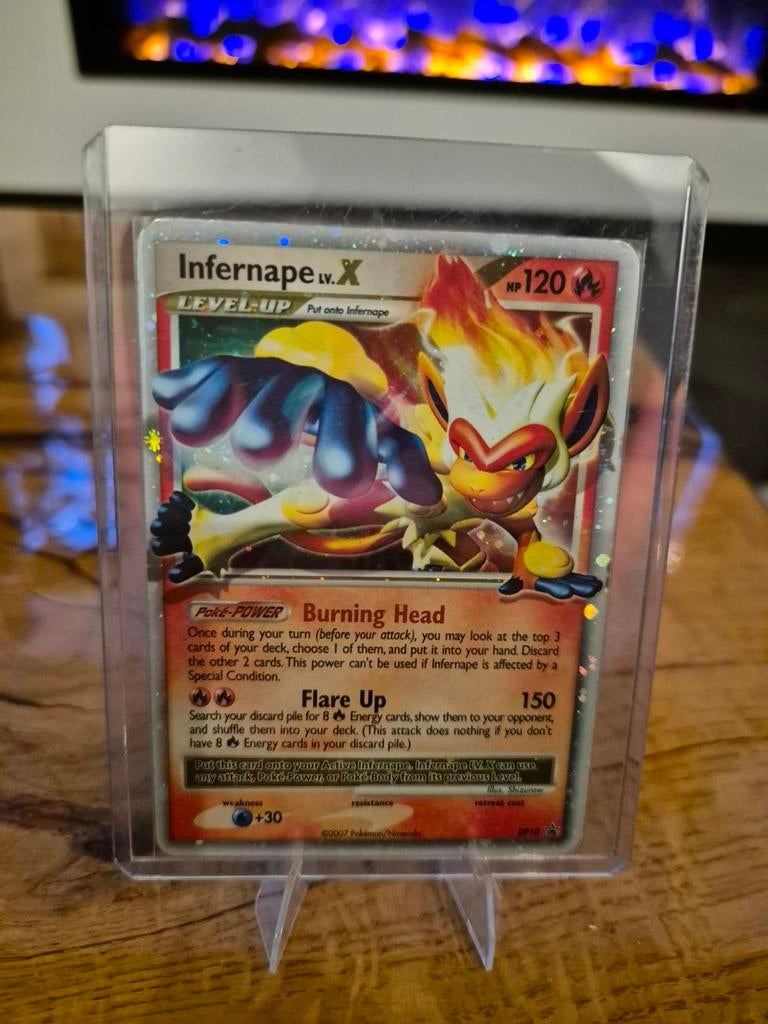 Infernape LV.X Pokémon Kaart - Zeer Zeldzaam, Ophalen of Verzenden, Zo goed als nieuw, Losse kaart